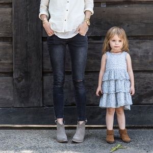 Anine Bing Distressed Black Zipper Jeans